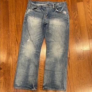 Size 36/32 distressed boot cut American Eagle Outfitters Men's Blue Jeans.
